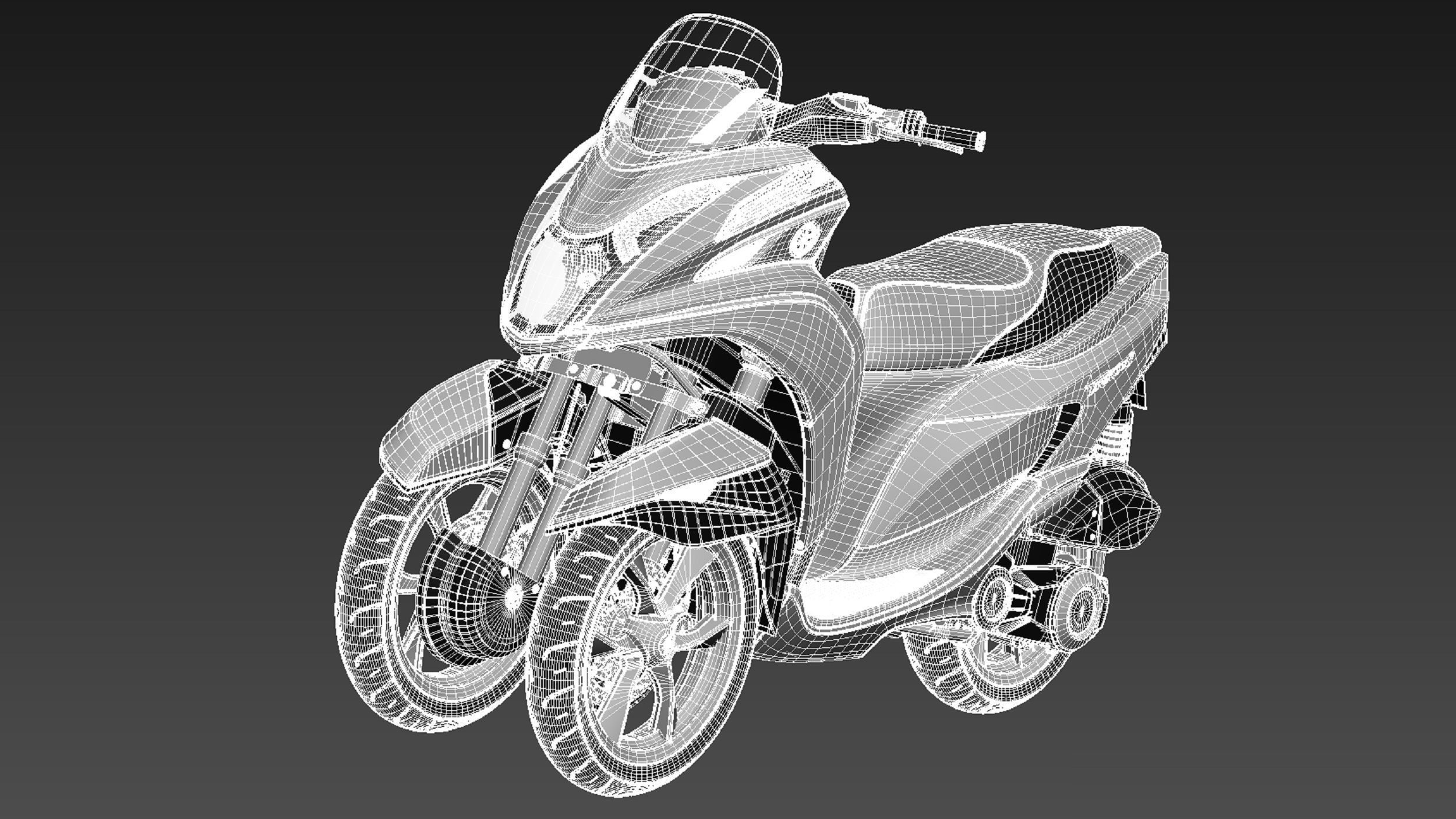 Yamaha Tricity 2015 scooter 3D model_16