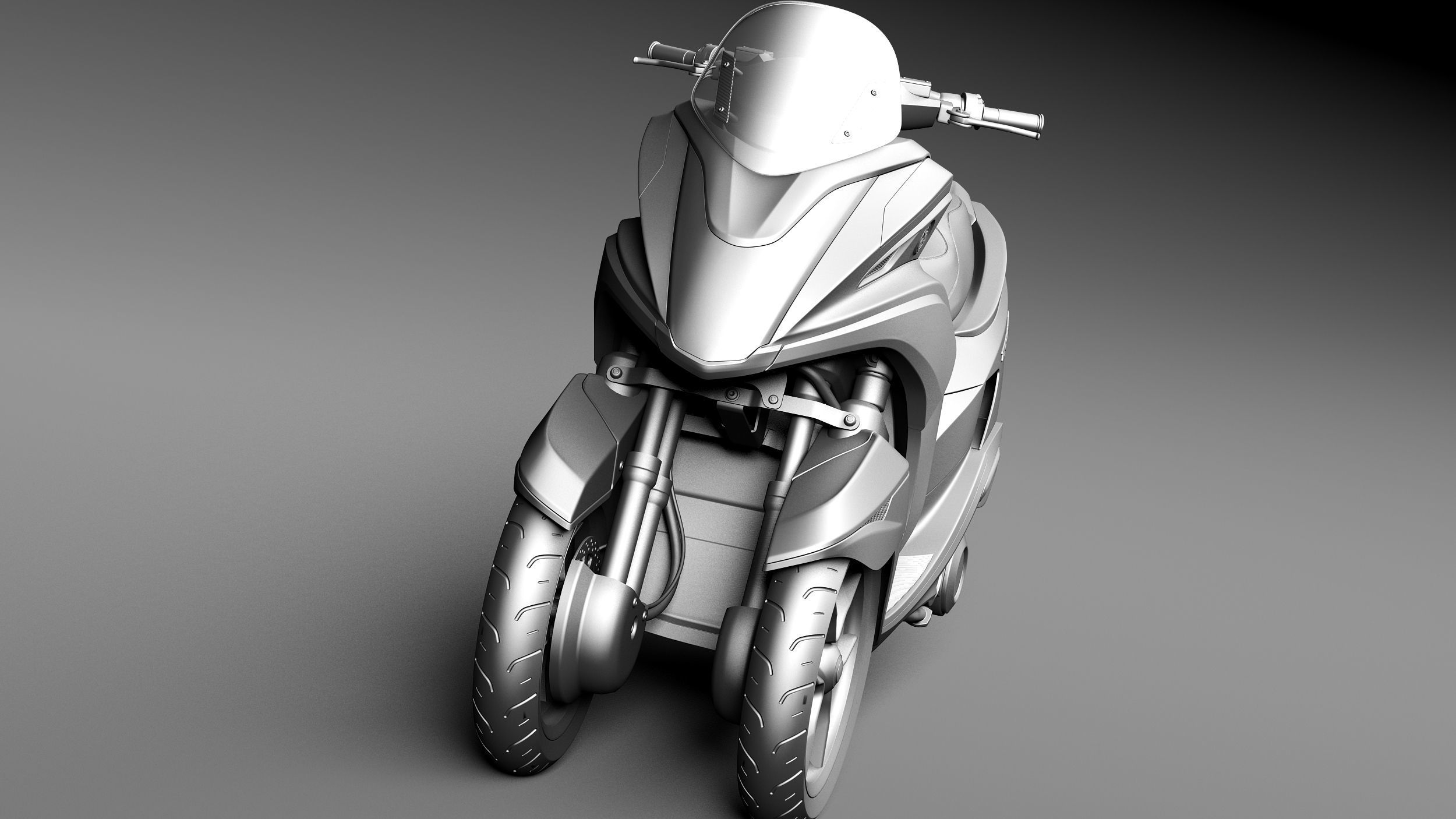 Yamaha Tricity 2015 scooter 3D model_9