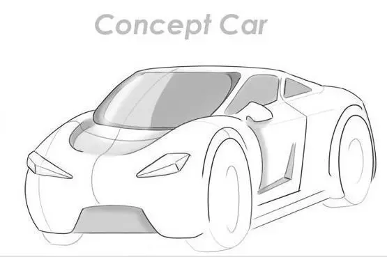 Car RC Protype Low-poly 3D model_0