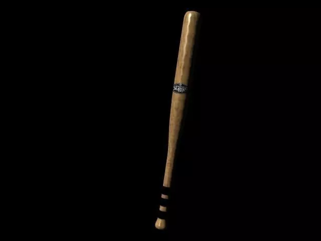 Wood Bat Low-poly 3D model