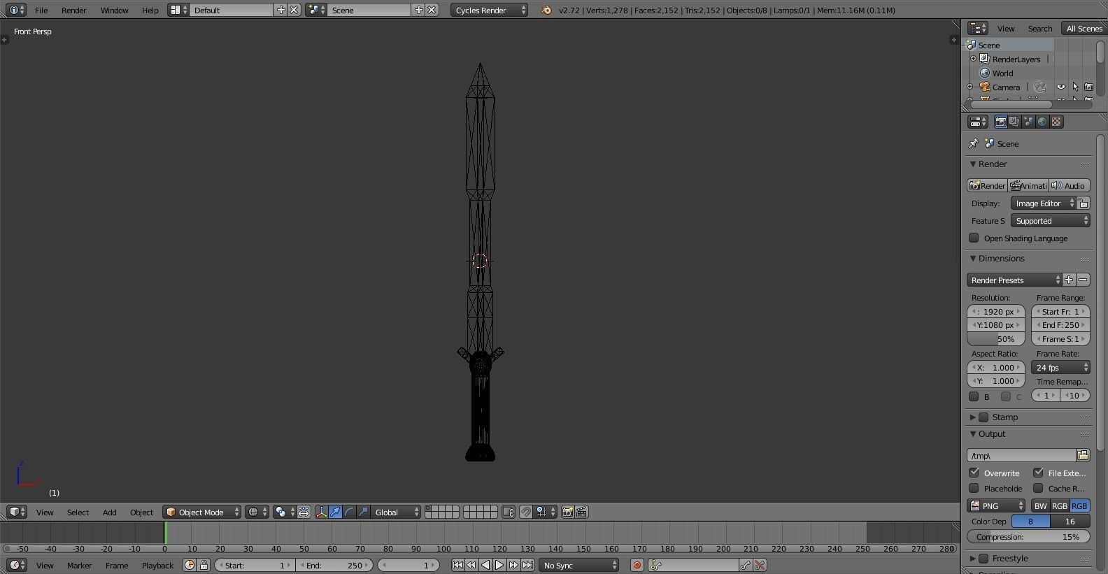 Hobbit Sword Low-poly 3D model_3
