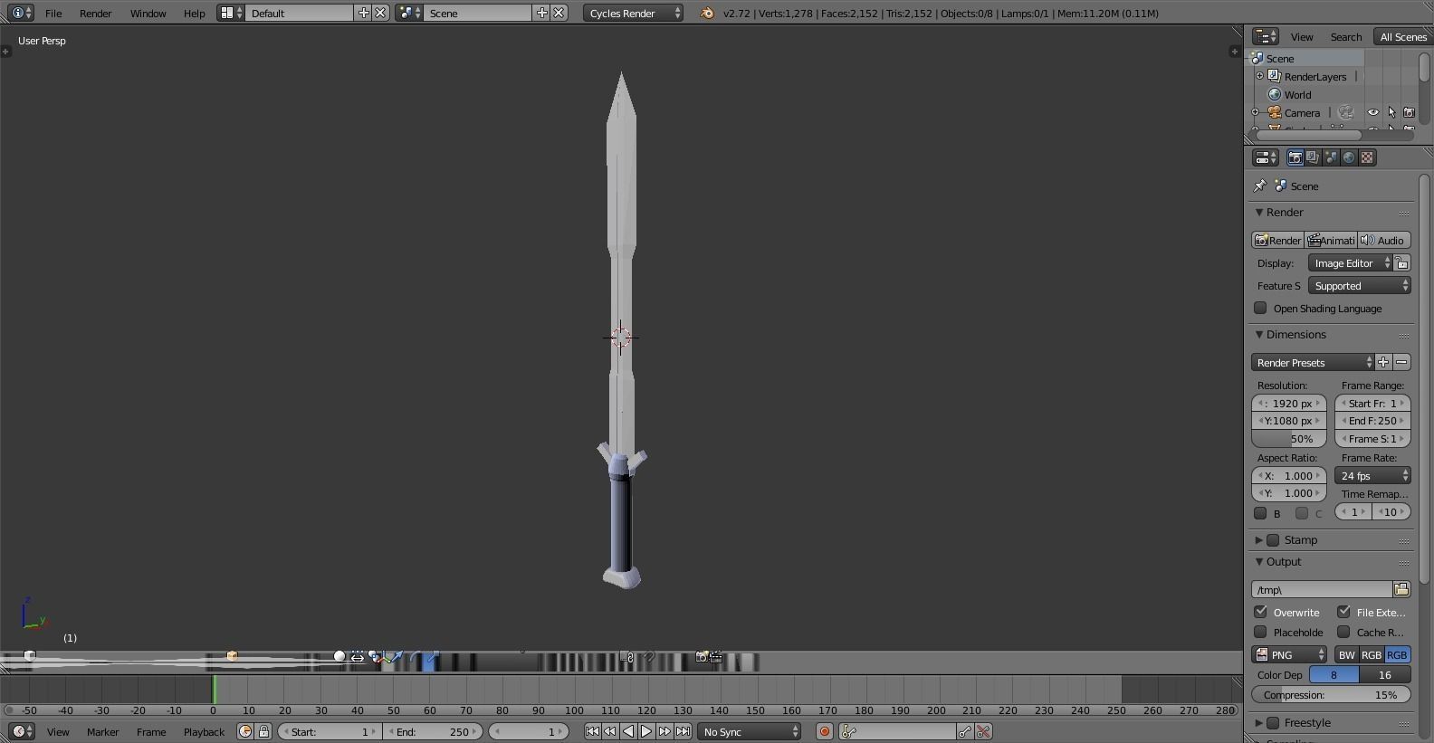 Hobbit Sword Low-poly 3D model_2