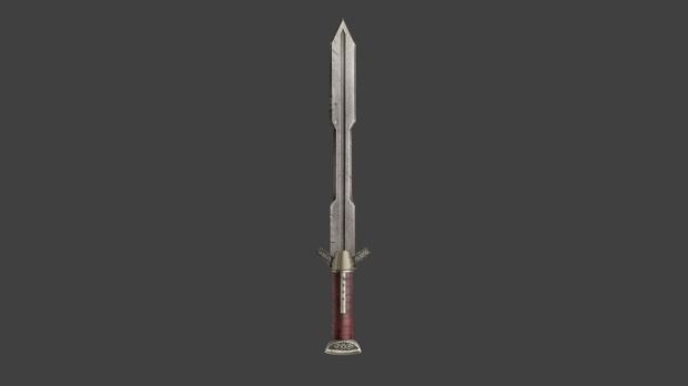 Hobbit Sword Low-poly 3D model_1