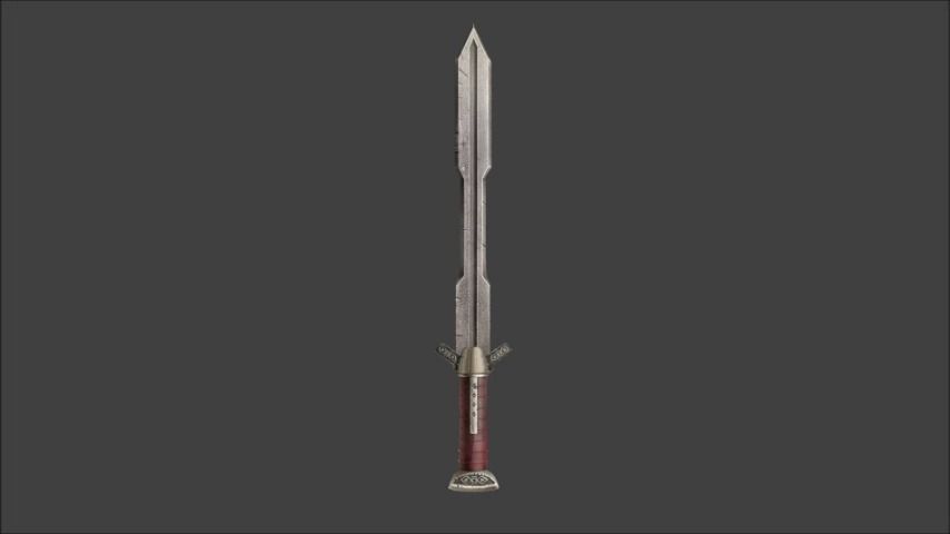 Hobbit Sword Low-poly 3D model_0