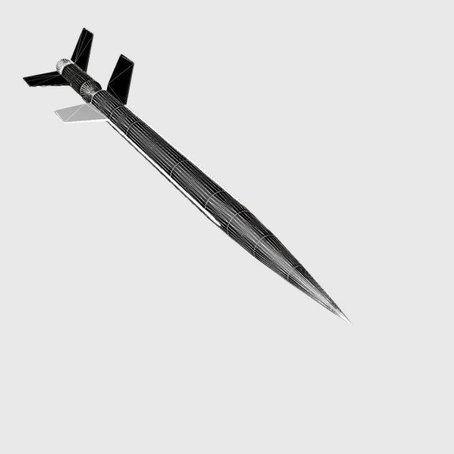 Aerobee 100 Rocket 3D model_10