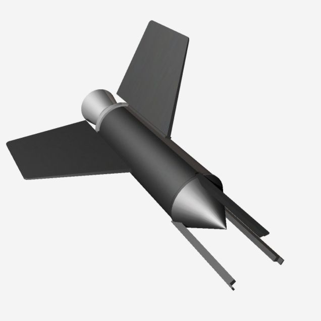 Aerobee 100 Rocket 3D model_5