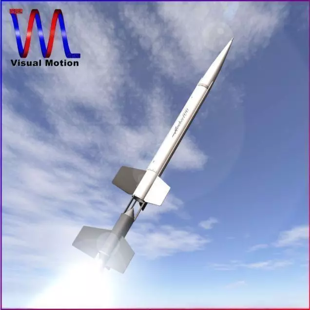 Aerobee 100 Rocket 3D model_0