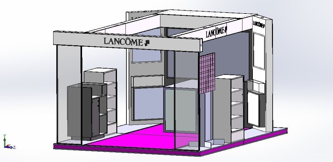 Stand of Lancome 3D model_2