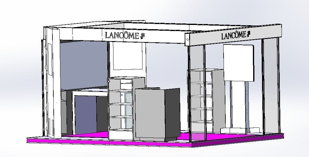 Stand of Lancome 3D model_1