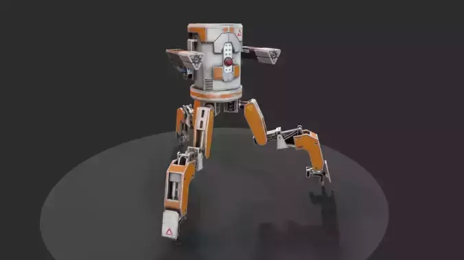 Three legged Mech Robot Low-poly 3D model