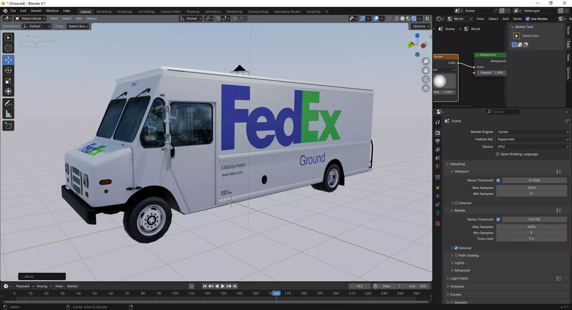Morgan Olson FedEx Low-poly 3D model_8