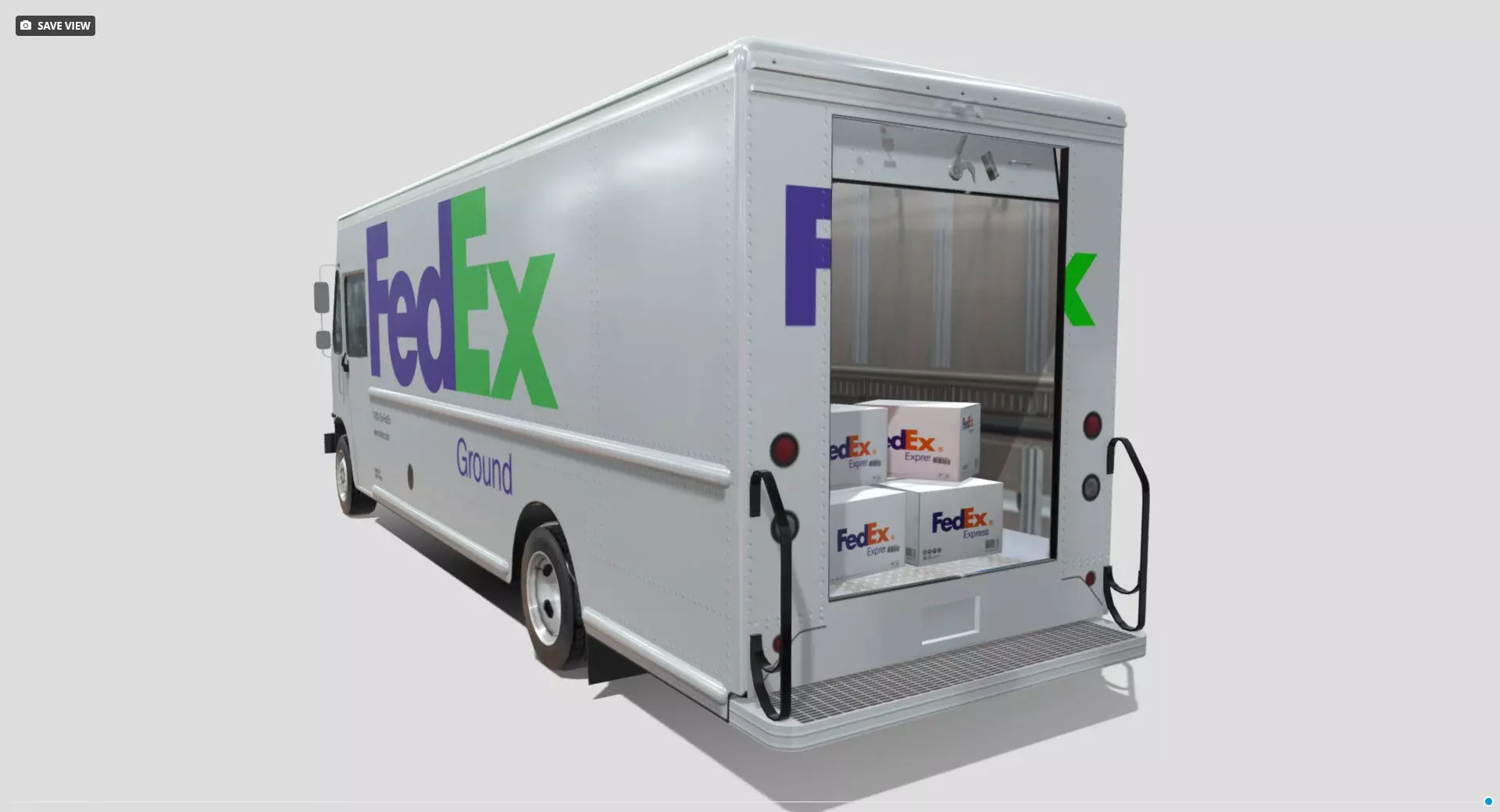Morgan Olson FedEx Low-poly 3D model_4