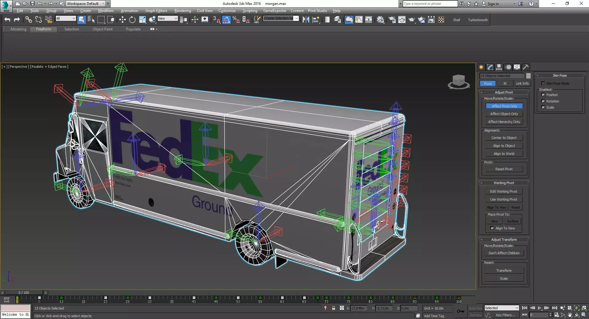 Morgan Olson FedEx Low-poly 3D model_5