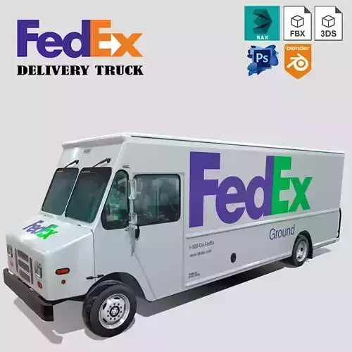 Morgan Olson FedEx Low-poly 3D model