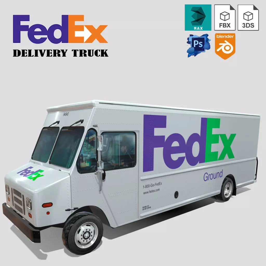 Morgan Olson FedEx Low-poly 3D model_0