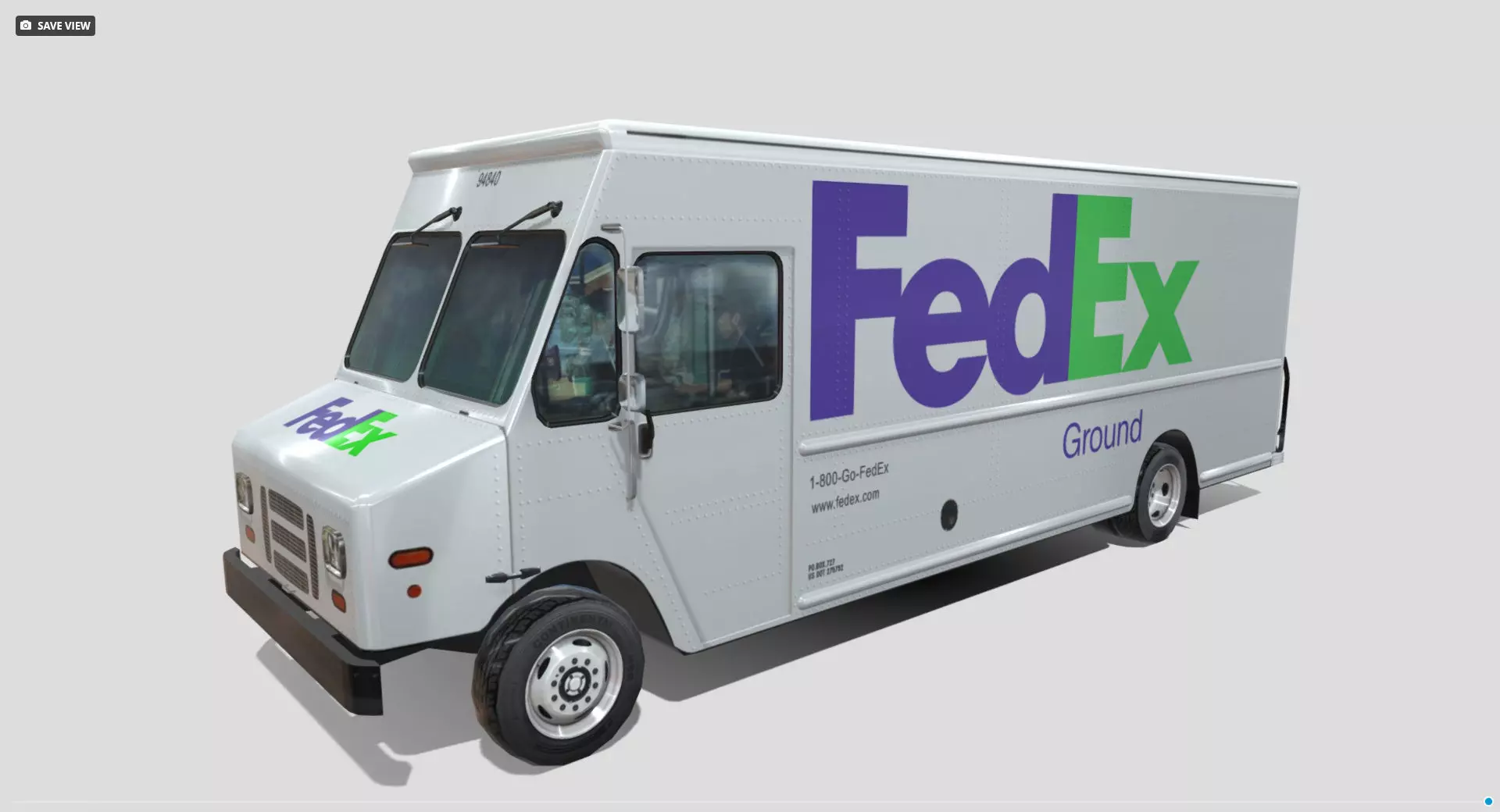 Morgan Olson FedEx Low-poly 3D model_1