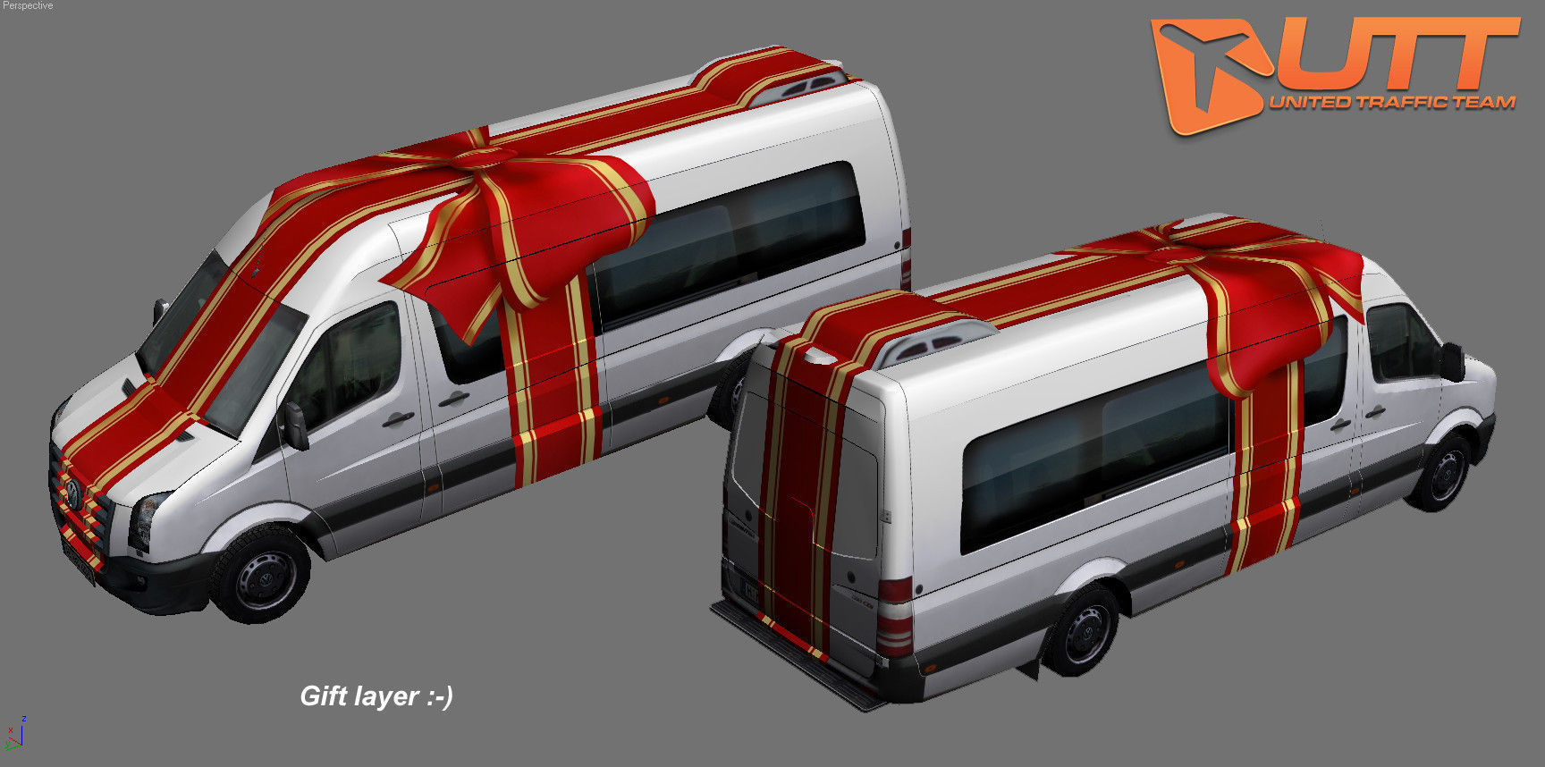 Volkswagen Crafter High Roof  Low-poly 3D model_8