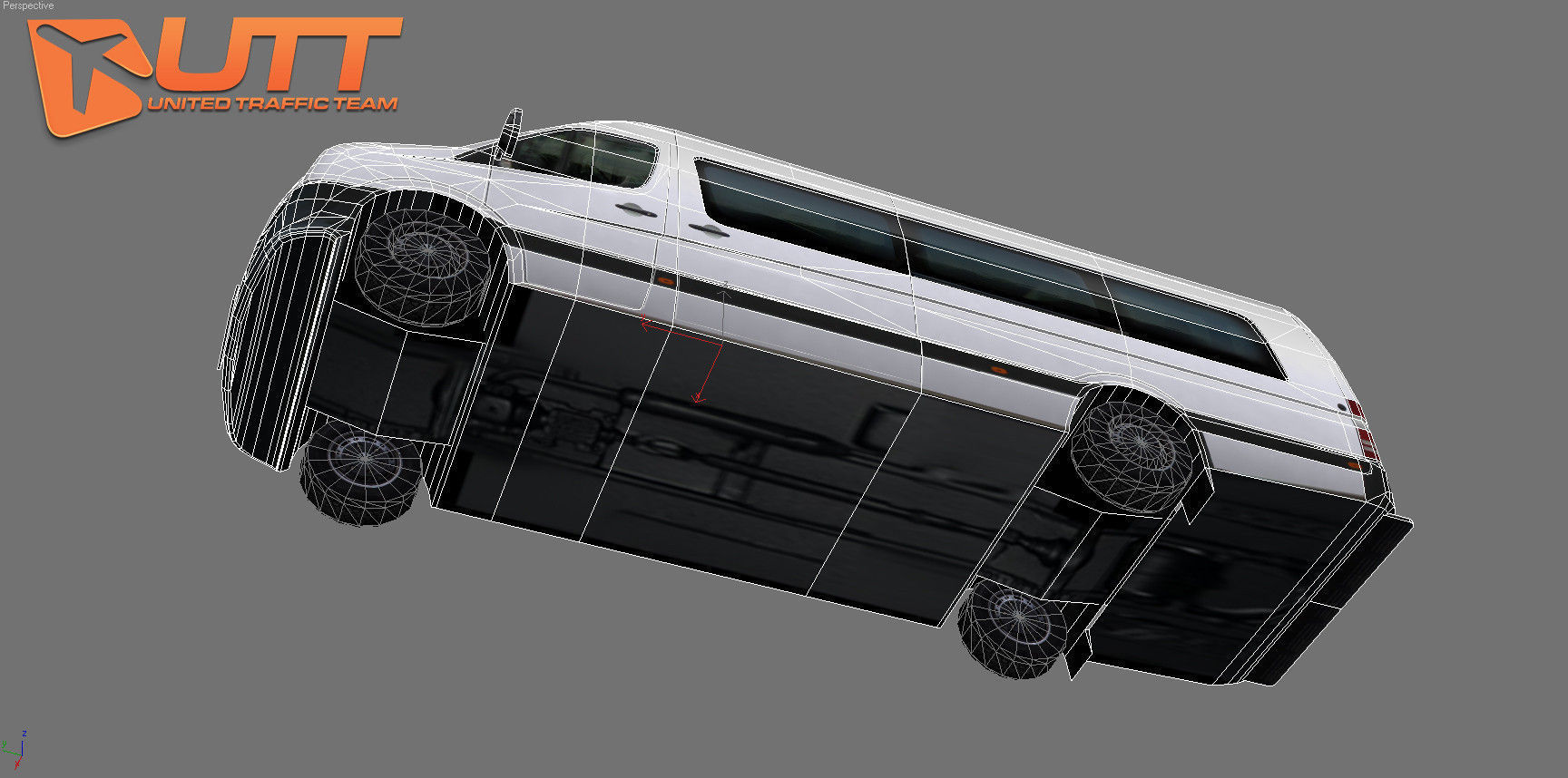 Volkswagen Crafter High Roof  Low-poly 3D model_5