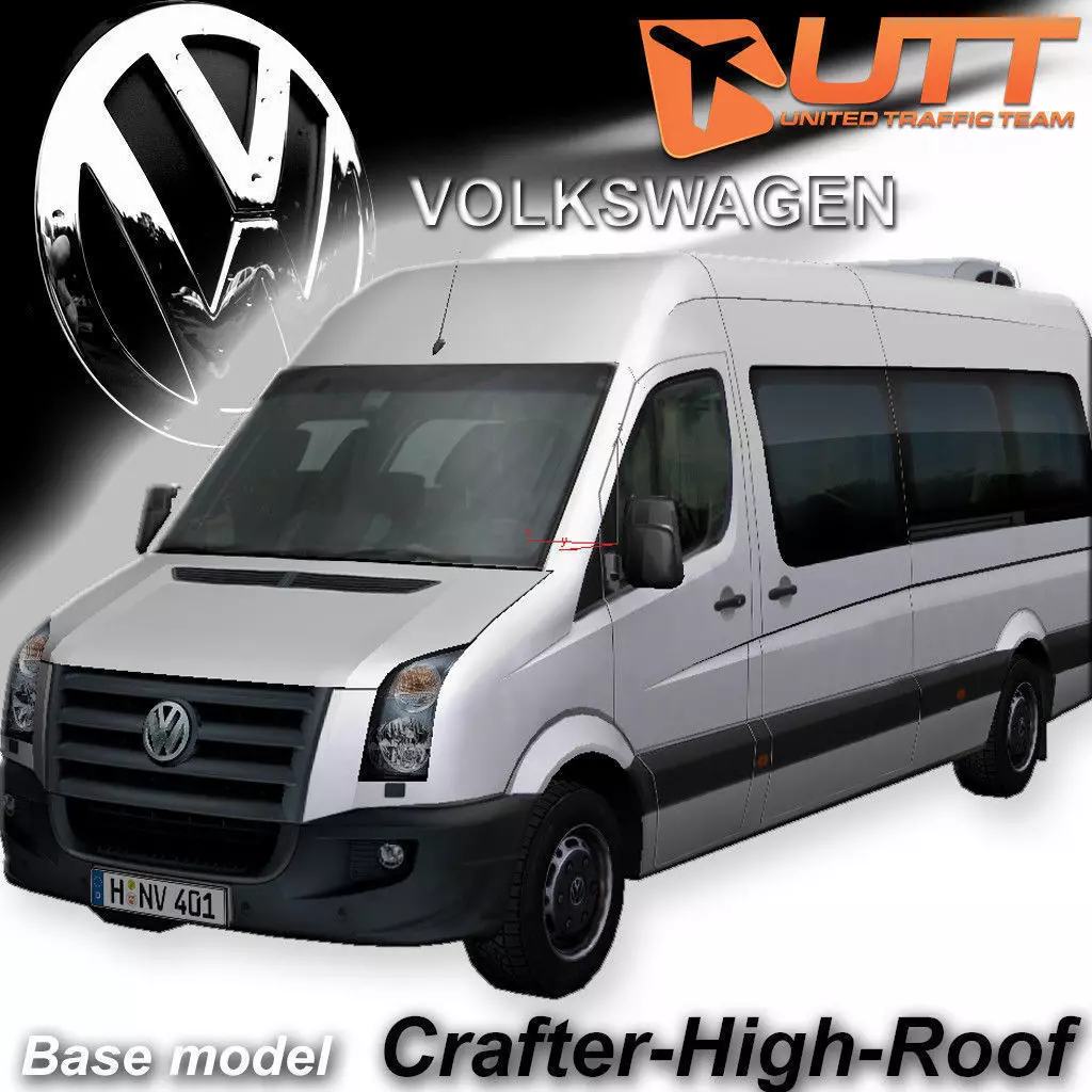 Volkswagen Crafter High Roof  Low-poly 3D model_0