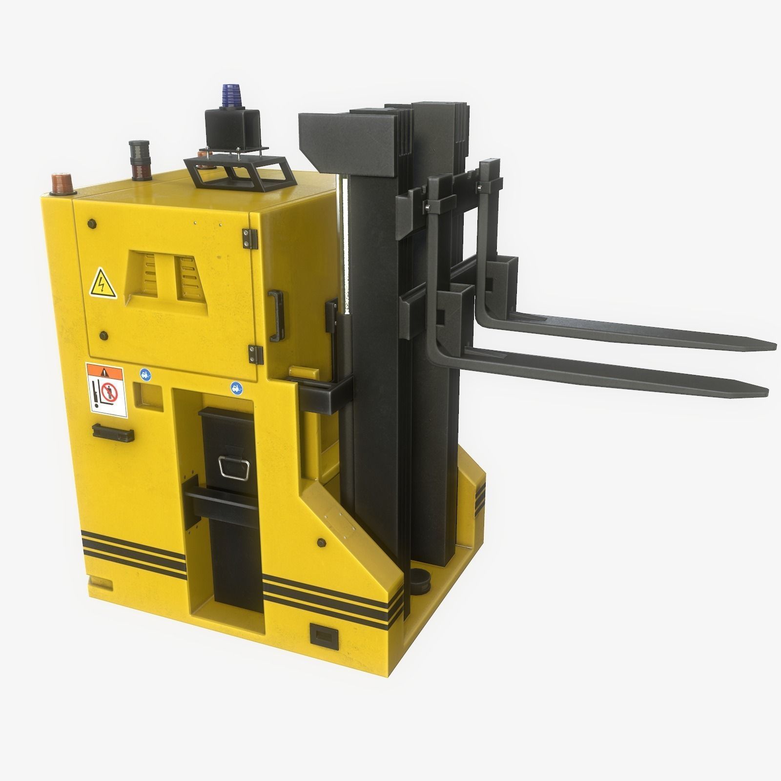 Automated Guided Vehicle Low-poly 3D model_2