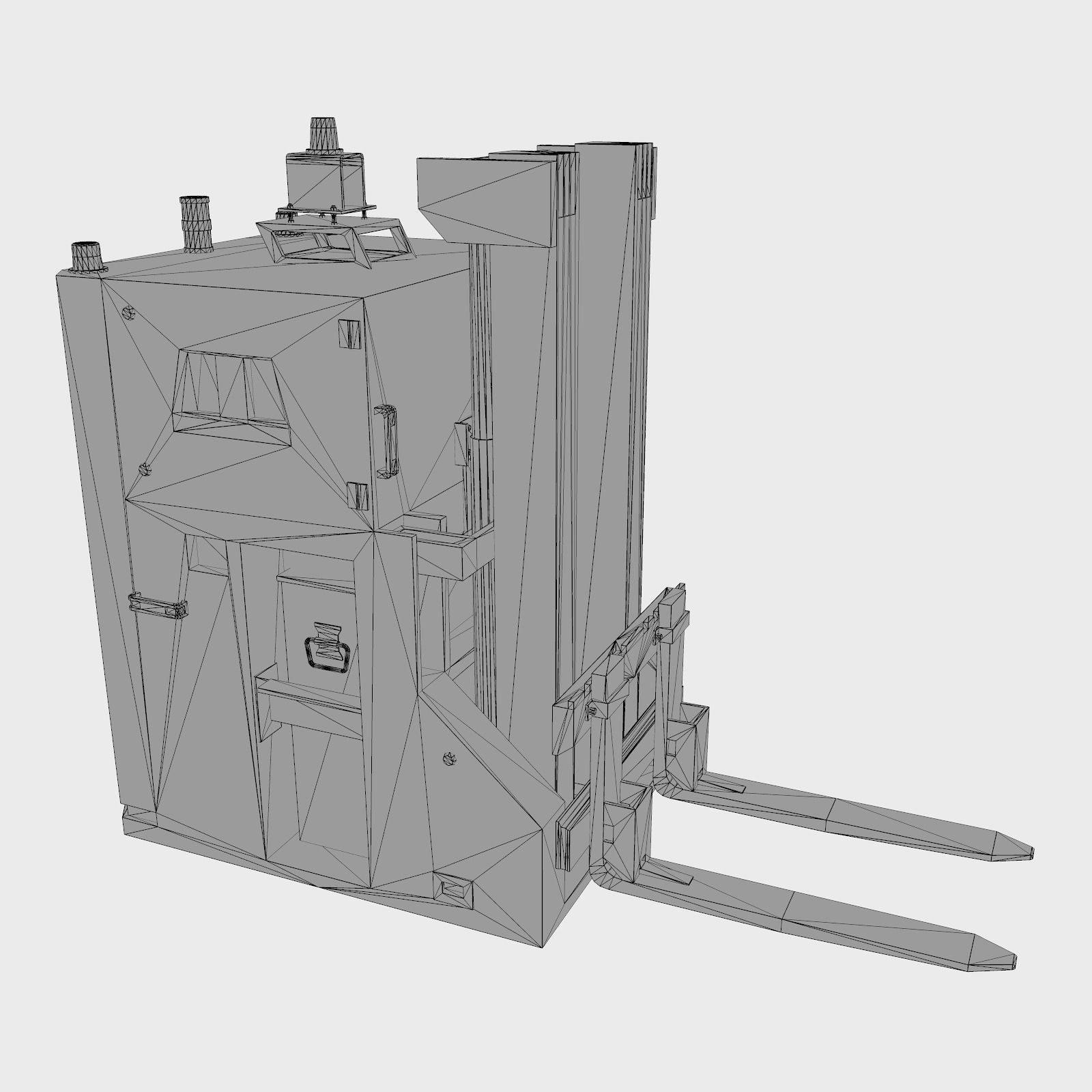 Automated Guided Vehicle Low-poly 3D model_4