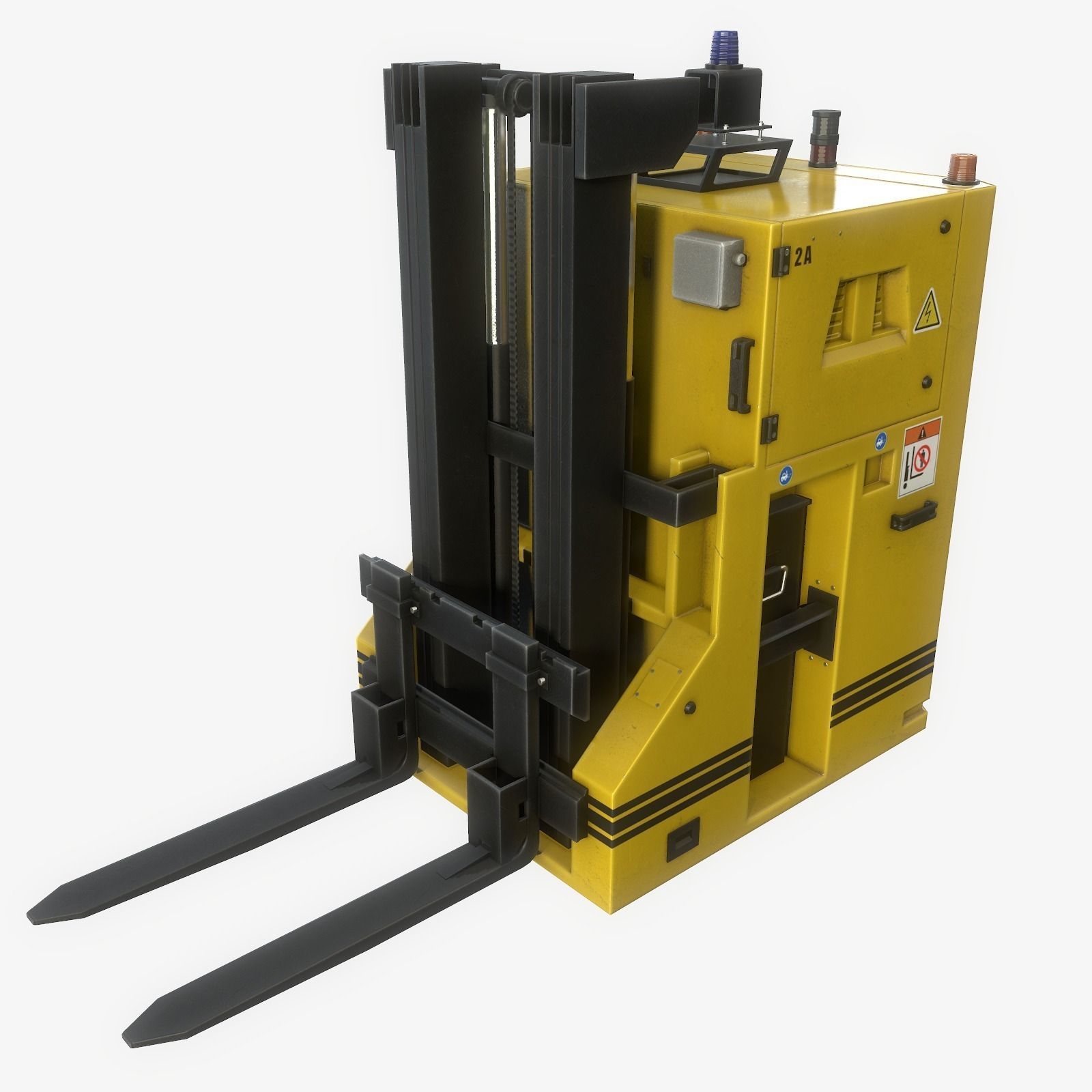 Automated Guided Vehicle Low-poly 3D model_0