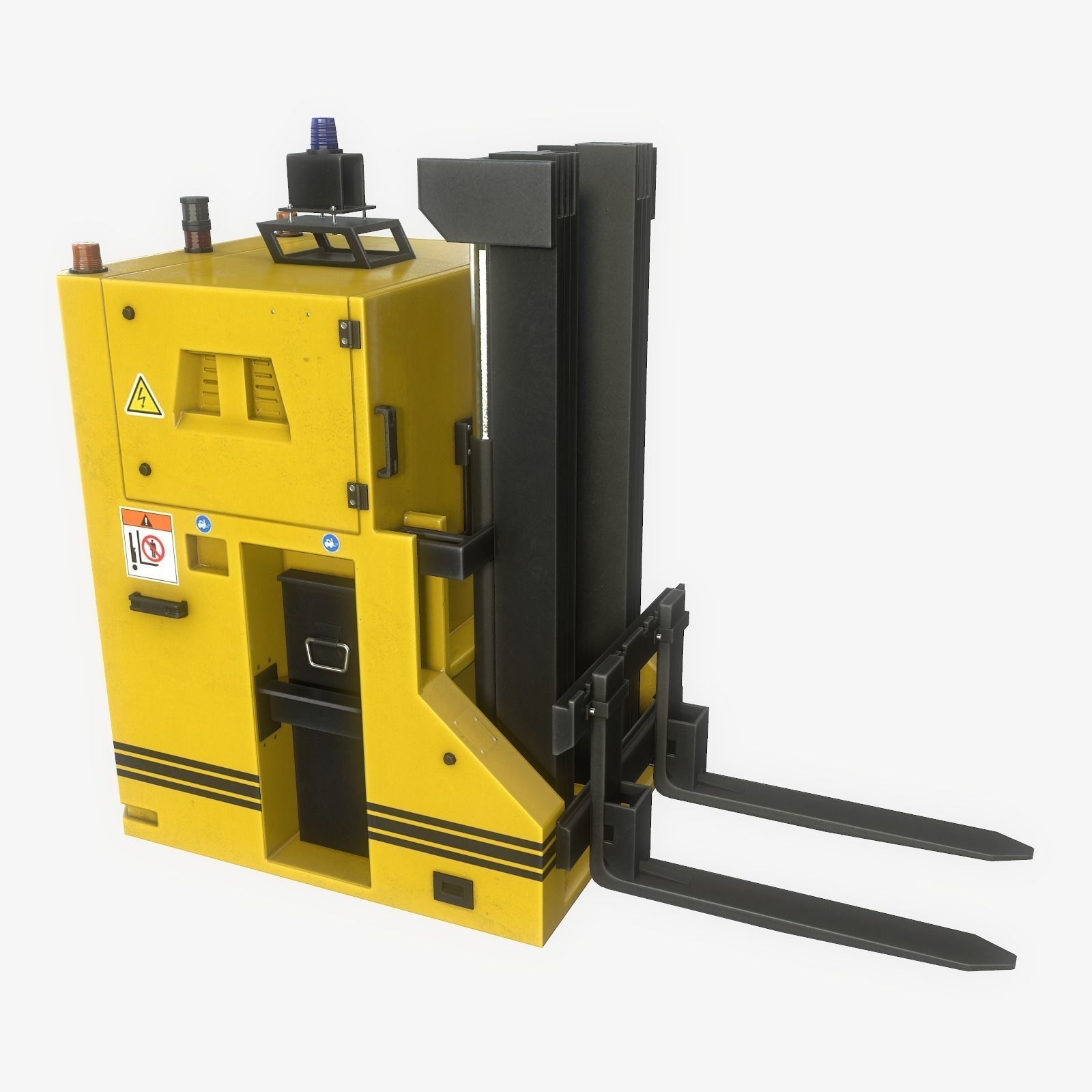 Automated Guided Vehicle Low-poly 3D model_3