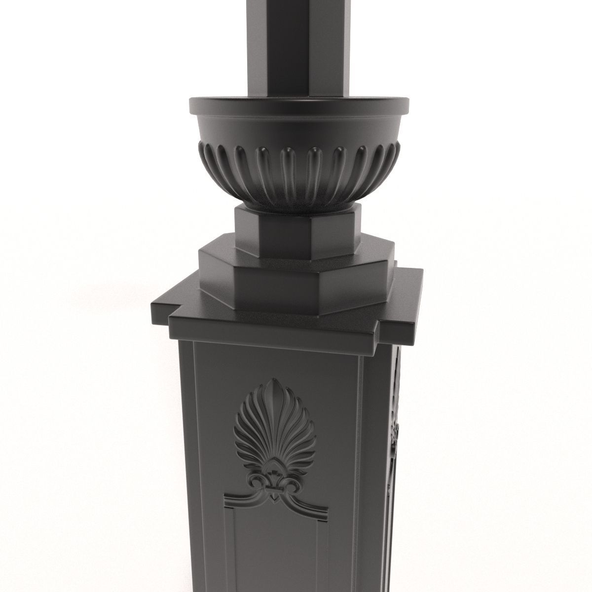 Cast iron street lamp B 3D model_3