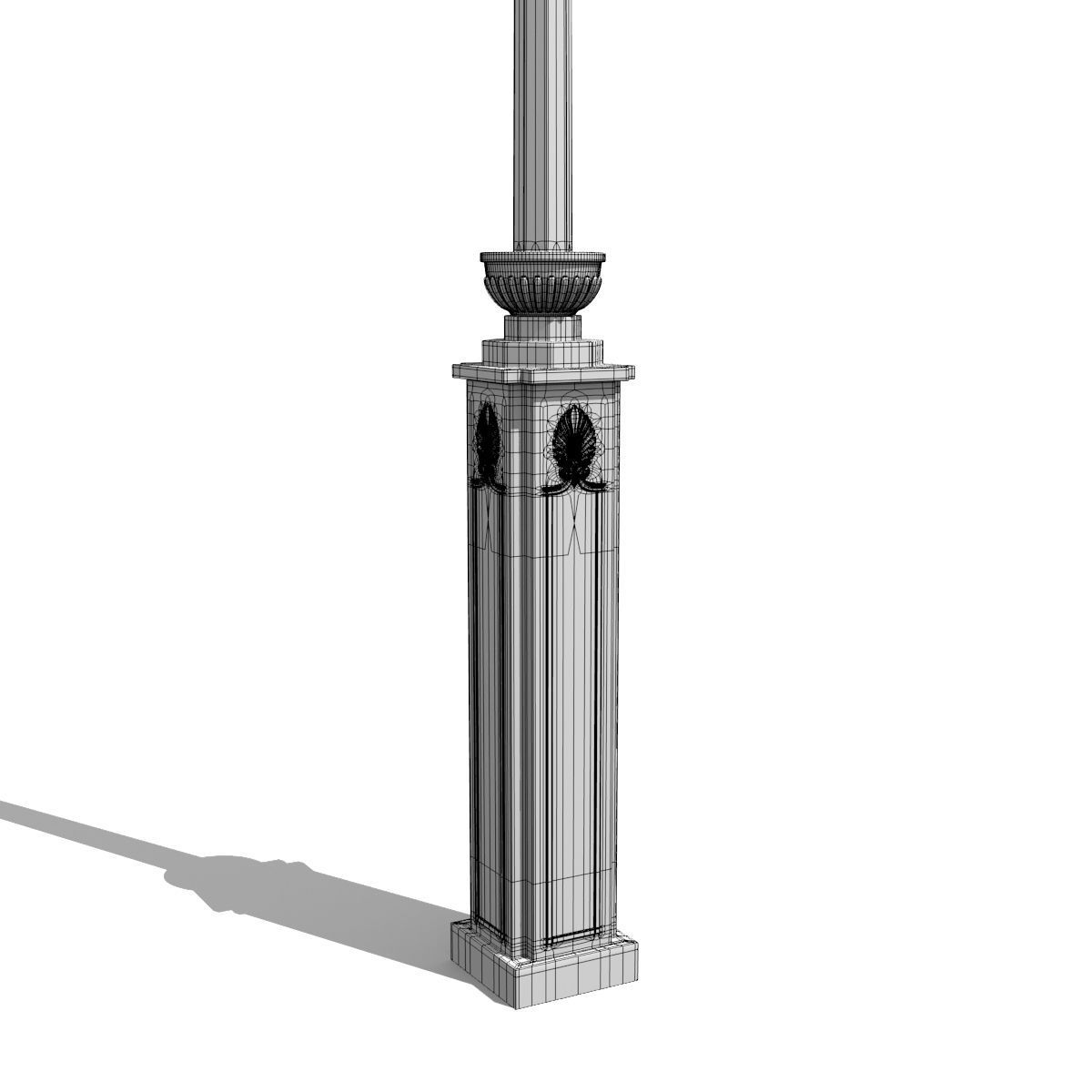 Cast iron street lamp B 3D model_1