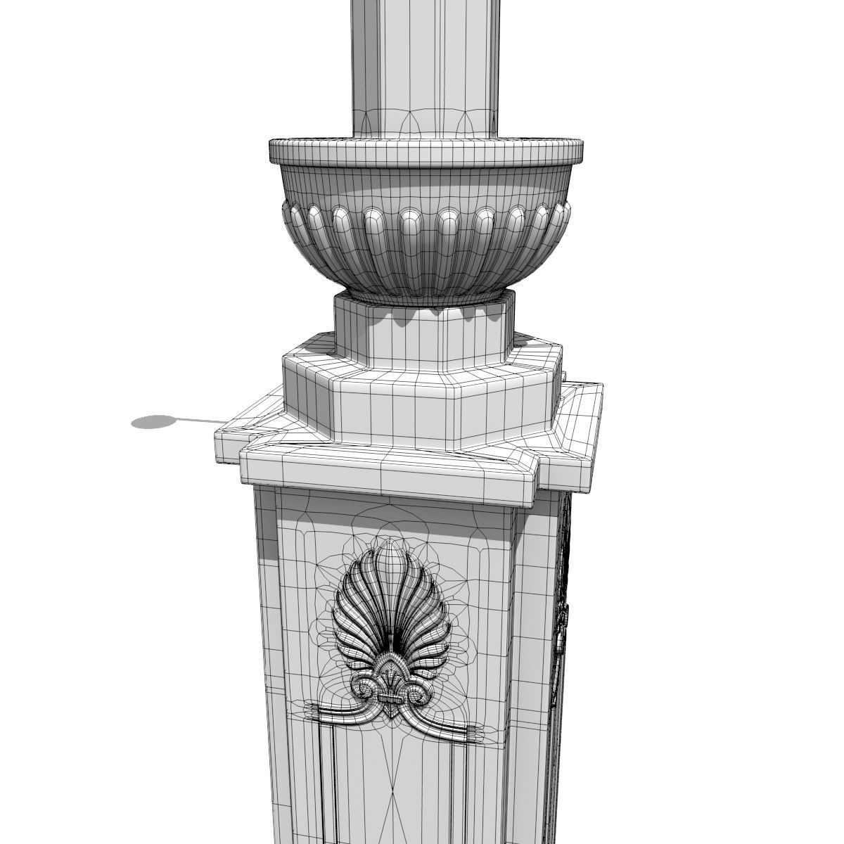 Cast iron street lamp B 3D model_4