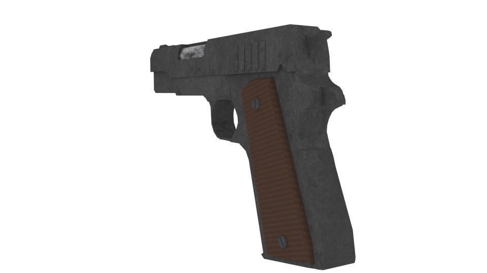 M1911 Pistol Low-poly 3D model_3
