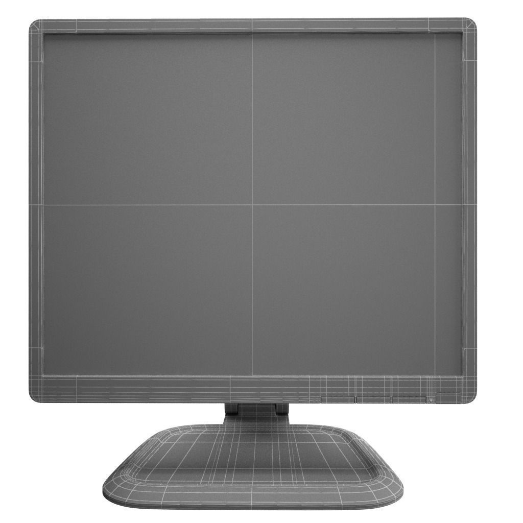 HP LCD  Monitor 3D model_4