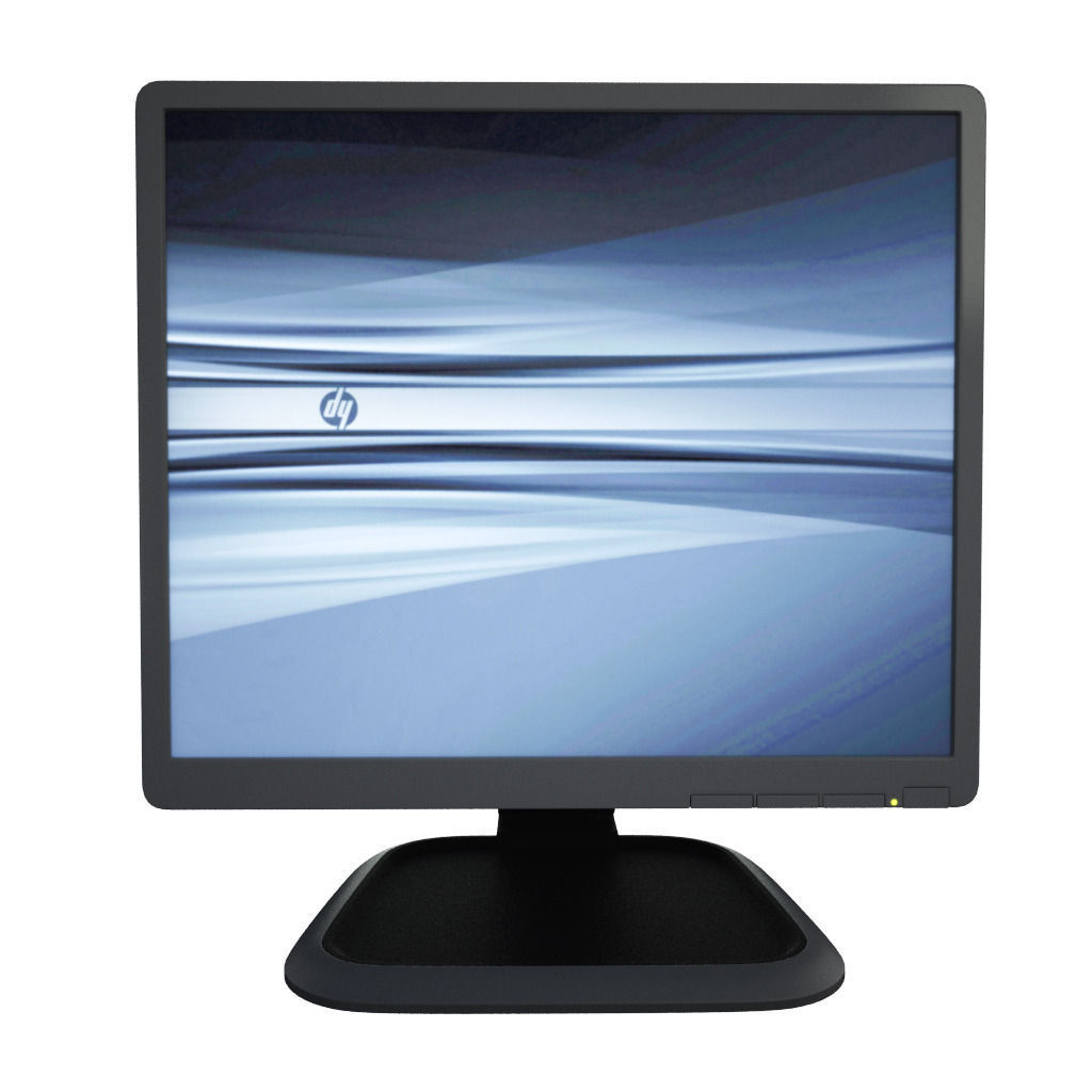 HP LCD  Monitor 3D model_1