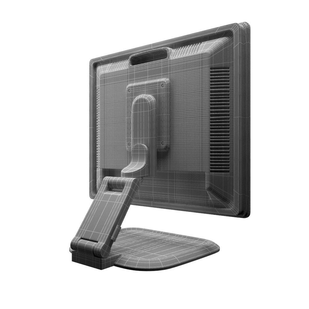 HP LCD  Monitor 3D model_12