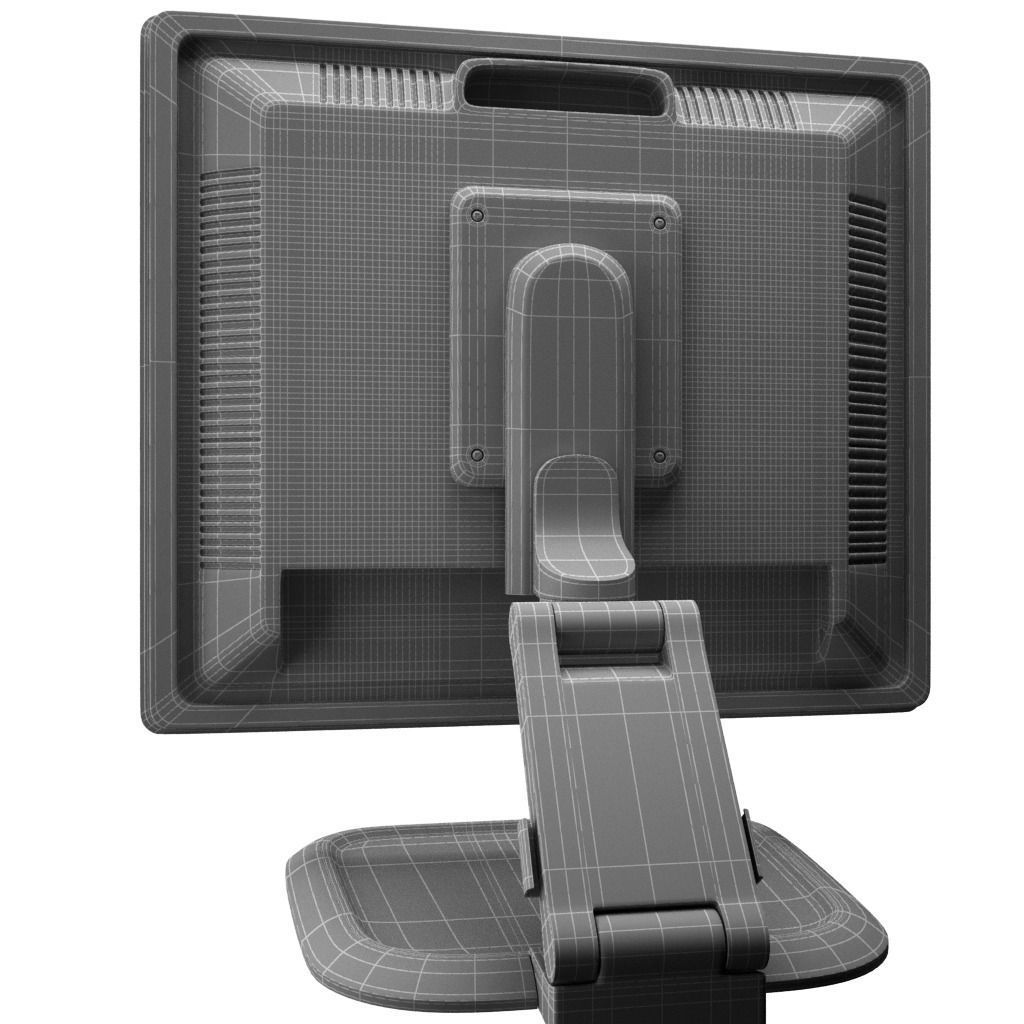 HP LCD  Monitor 3D model_9