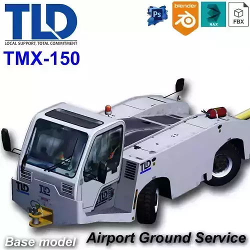 TLD TMX-150 Push back apron tractor Low-poly 3D model