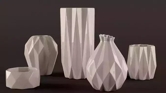 Origami vases