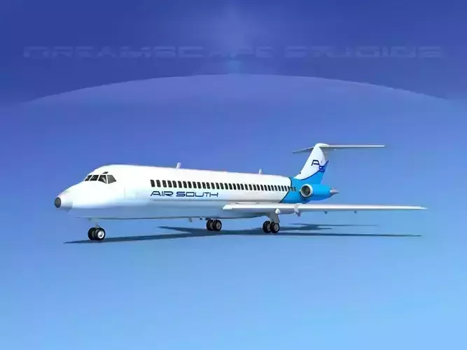 Douglas DC-9-30 Air South 3D model