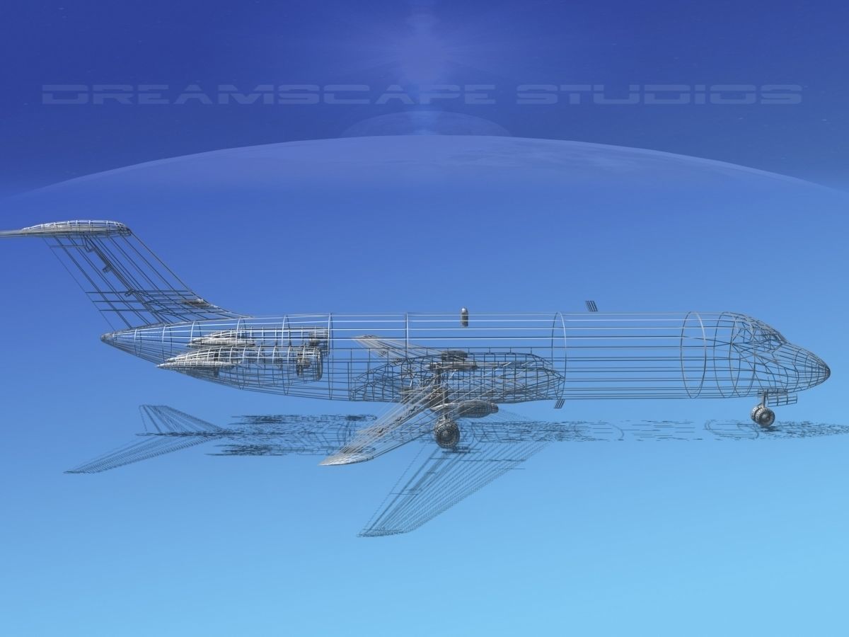 Douglas DC-9-30 TWA 3D model_14
