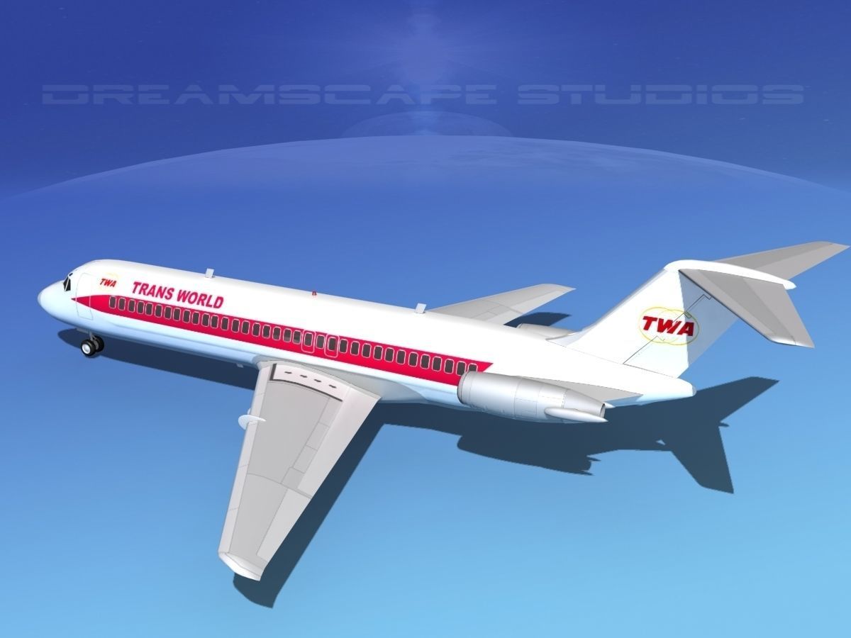 Douglas DC-9-30 TWA 3D model_8