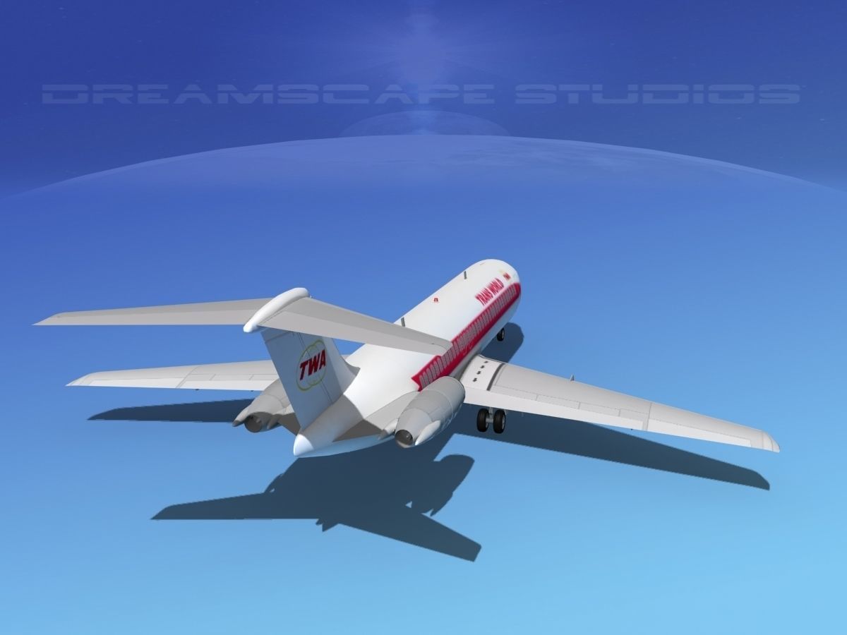 Douglas DC-9-30 TWA 3D model_6