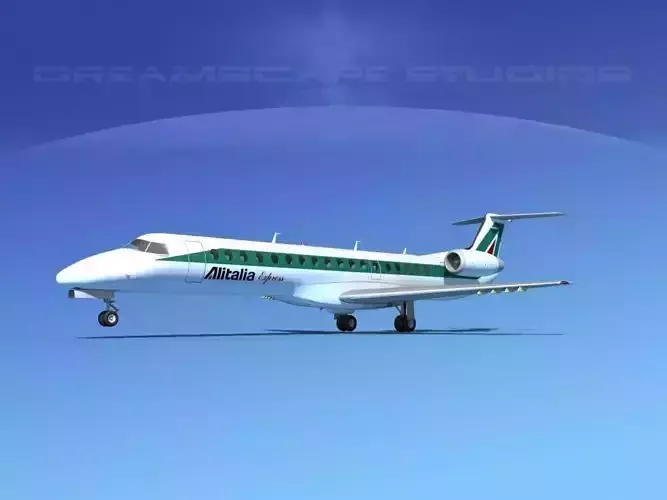 Embraer ERJ-145 Alitalia Express 3D model