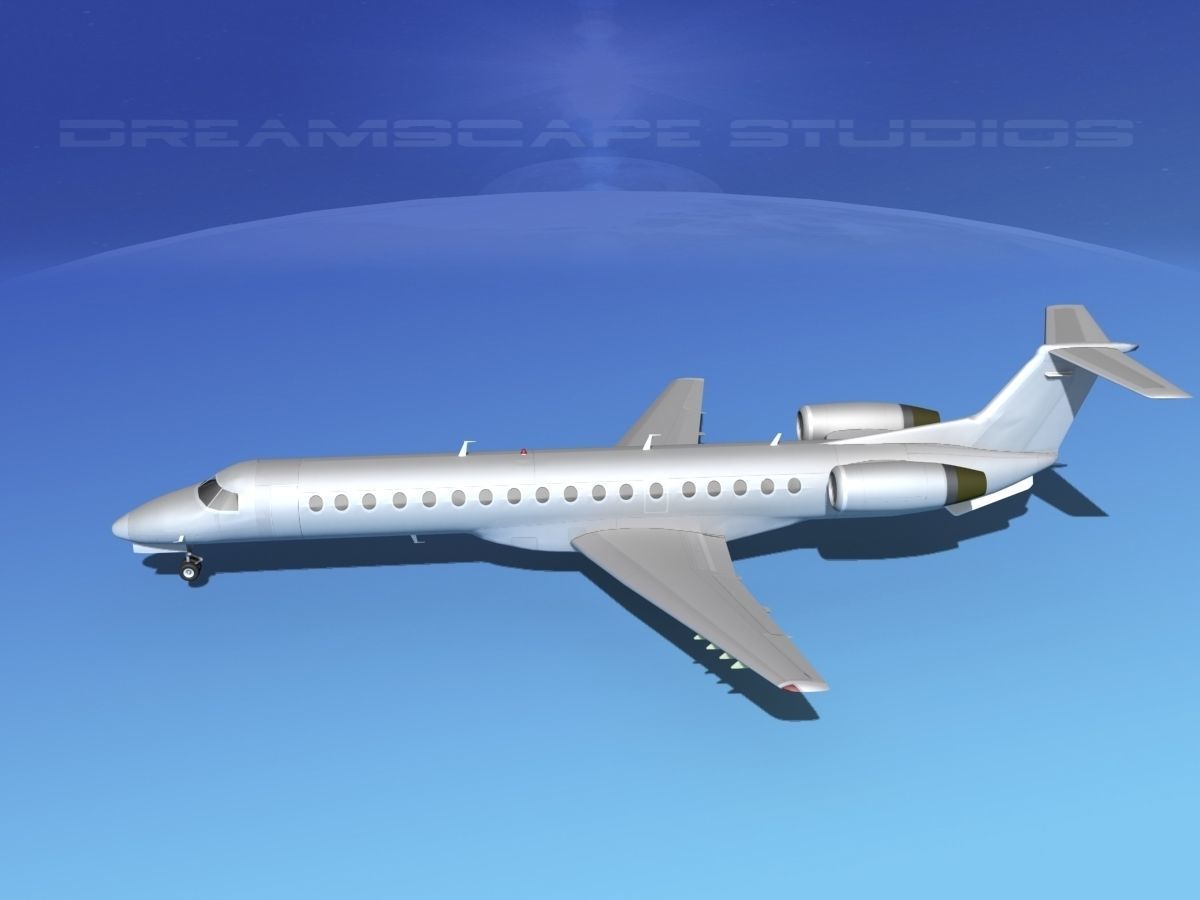 Embraer ERJ-145 Bare Metal 3D model_9