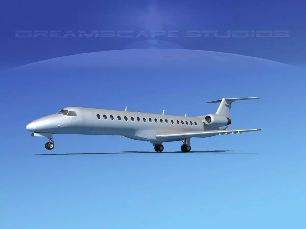 Embraer ERJ-145 Bare Metal 3D model_0