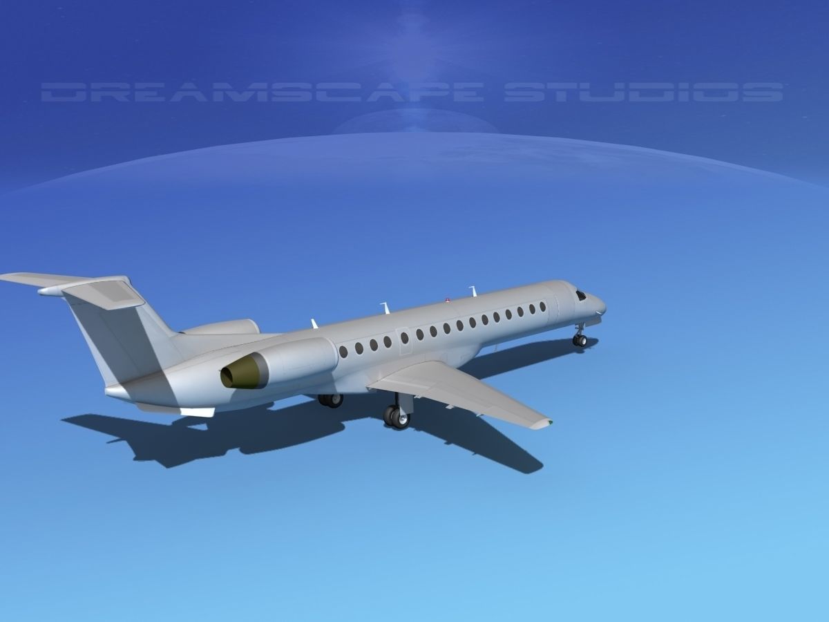 Embraer ERJ-145 Bare Metal 3D model_5
