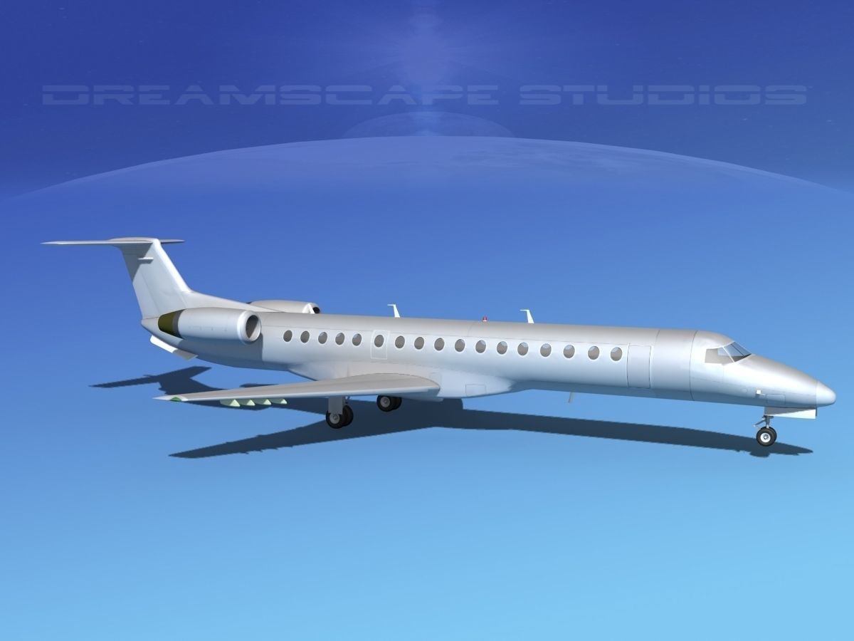 Embraer ERJ-145 Bare Metal 3D model_3