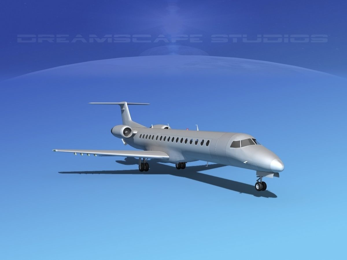 Embraer ERJ-145 Bare Metal 3D model_2