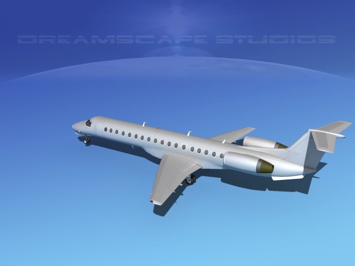 Embraer ERJ-145 Bare Metal 3D model_8