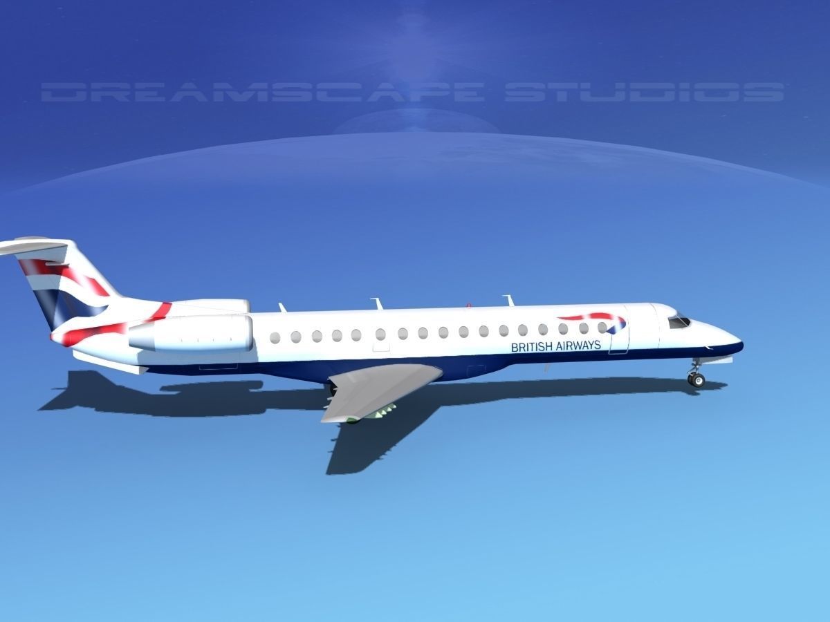 Embraer ERJ-145 British Airways 3D model_4