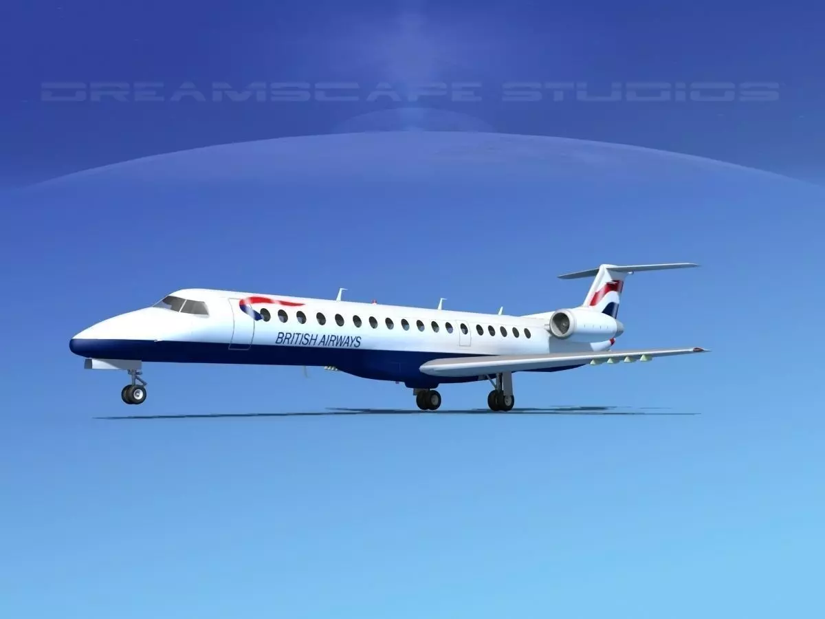 Embraer ERJ-145 British Airways 3D model_0